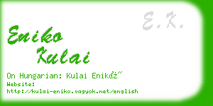eniko kulai business card